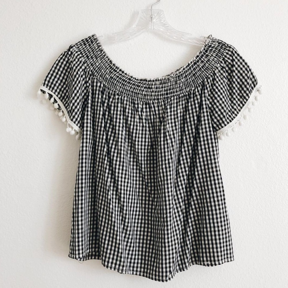 Gingham Off the Shoulder Top - Nordstrom
